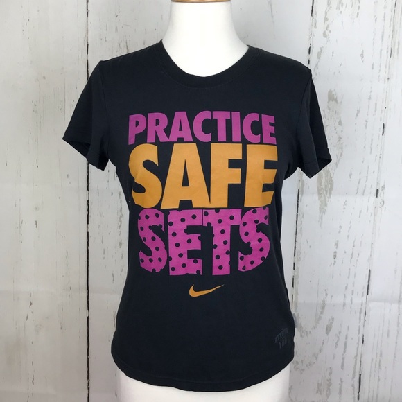 Nike Tops - Nike Dri-Fit Cotton Tee “Practice Safe Sets” NWOT